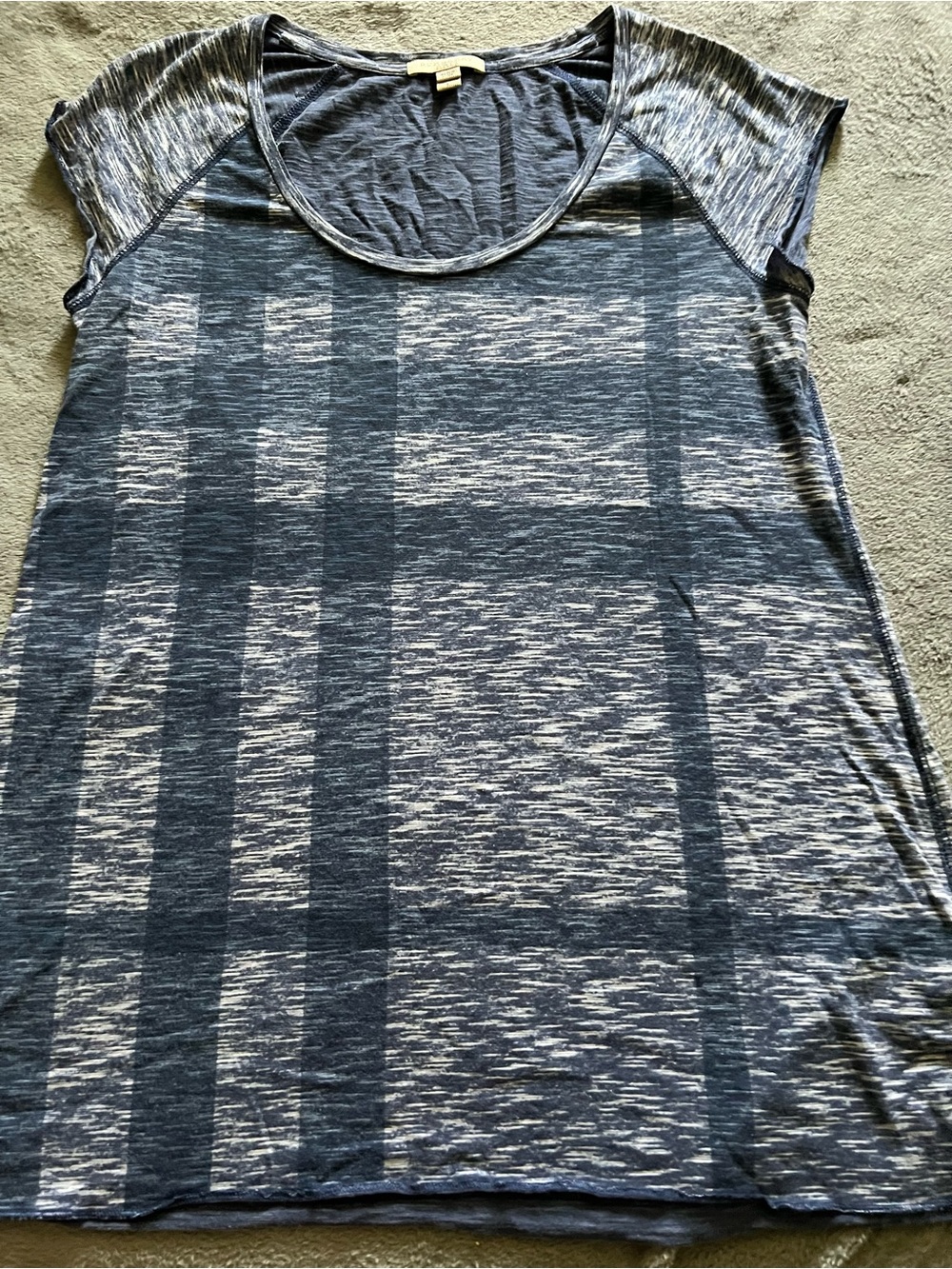 Burberry Blue and White Short Sleeve Tee